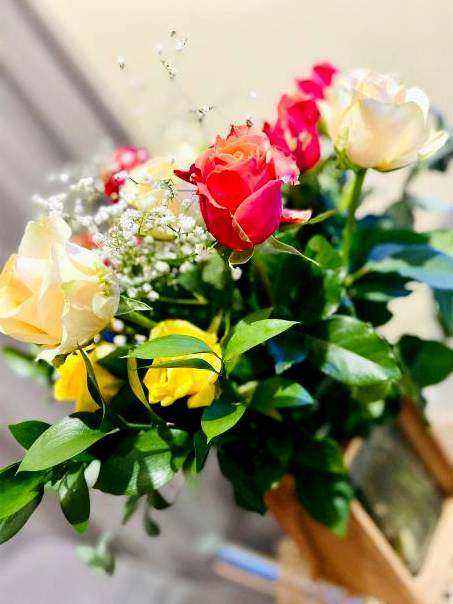 Lesmaterialen en bloemen